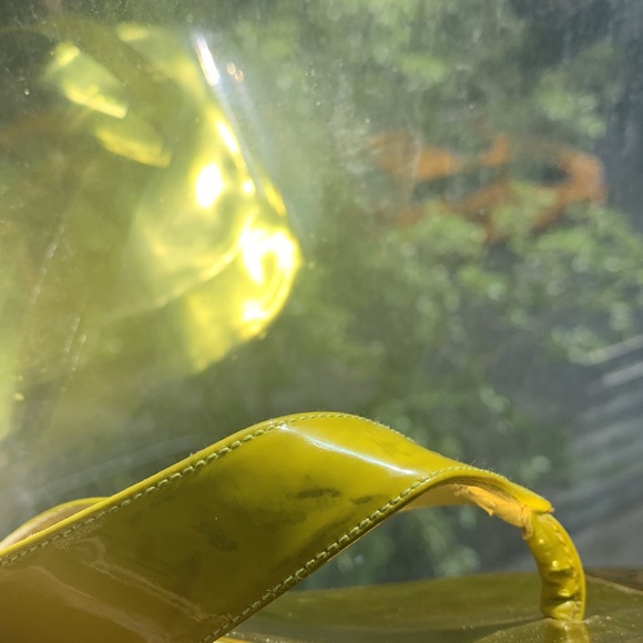 JIMMY CHOO - Pence Cork Neon Yellow sandals, Sz 4 - Picture 2 of 5